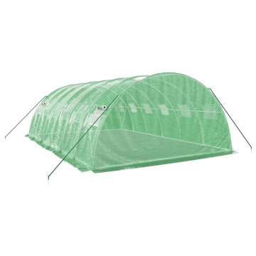 Seră cu cadru din oțel, verde, 24 m², 6x4x2 m - Img 5
