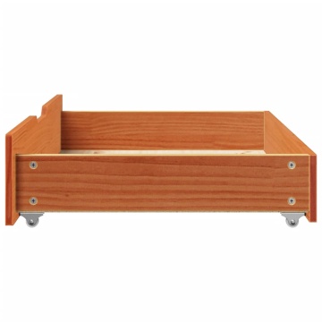 Sertare de pat 2 buc. 80x55x16 cm maro ceruit lemn masiv de pin - Img 8