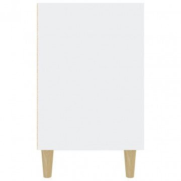 Servantă, alb extralucios, 100x36x60 cm, lemn prelucrat - Img 4
