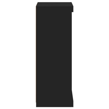 Servantă cu lumini LED, negru, 41x37x100 cm - Img 6