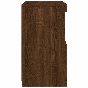 Servantă cu lumini LED, stejar maro, 41x37x67 cm - Img 7