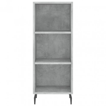 Servantă, gri beton, 34,5x32,5x90 cm, lemn prelucrat - Img 4