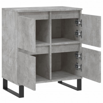 Servantă, gri beton, 60x35x70 cm, lemn prelucrat - Img 5