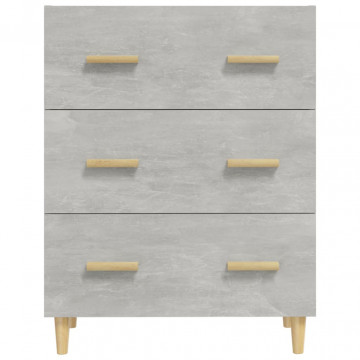 Servantă, gri beton, 70x34x90 cm, lemn prelucrat - Img 3