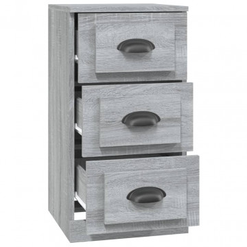 Servantă, gri sonoma, 36x35,5x67,5 cm, lemn prelucrat - Img 3