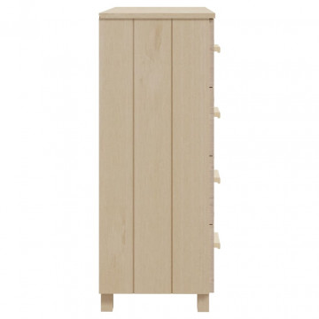 Servantă, maro miere, 79x40x103,5 cm, lemn masiv de pin - Img 5