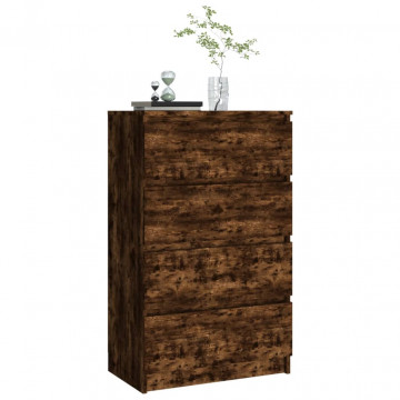 Servantă, stejar fumuriu, 60x35x98,5 cm, lemn prelucrat - Img 4