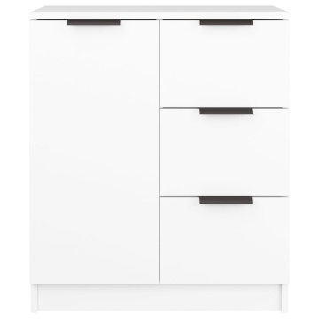 Servante, 2 buc.,, alb, 60x30x70 cm, lemn prelucrat - Img 8