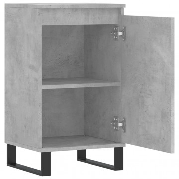 Servante, 2 buc., gri beton, 40x35x70 cm, lemn prelucrat - Img 6