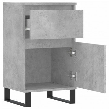 Servante, 2 buc., gri beton, 40x35x70 cm, lemn prelucrat - Img 6