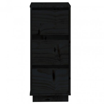 Servante, 2 buc., negru, 32x34x75 cm, lemn masiv de pin - Img 4