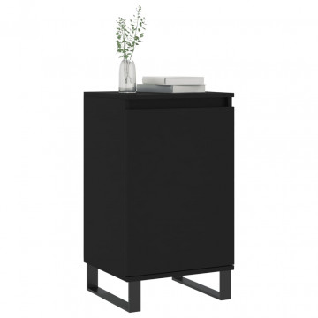 Servante, 2 buc., negru, 40x35x70 cm, lemn prelucrat - Img 3