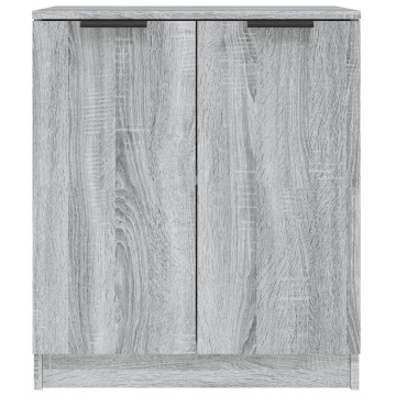 Servante, 2 piese, sonoma gri, 60x30x70 cm, lemn prelucrat - Img 4