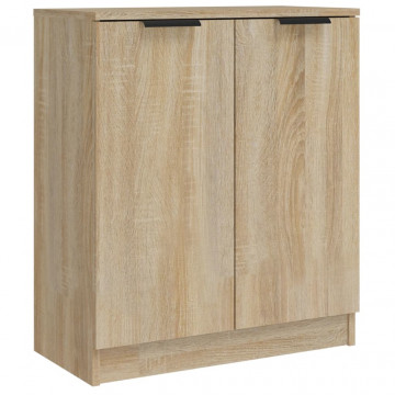 Servante, 2 piese, stejar sonoma, 60x30x70 cm, lemn prelucrat - Img 3