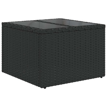 Set canapele de grădină cu perne, 7 piese, negru, poliratan - Img 5