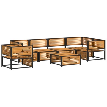 Set canapele grădină cu perne, 7 piese, lemn masiv acacia - Img 3
