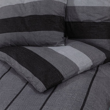 Set cu husă de pilotă, gri închis, 155x220 cm, bumbac - Img 5