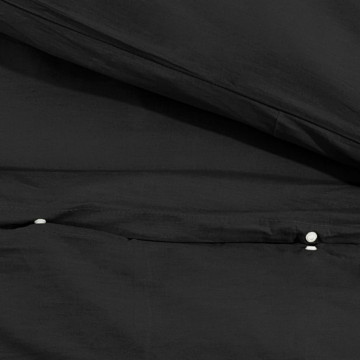Set cu husă de pilotă, negru, 220x240 cm, bumbac - Img 7