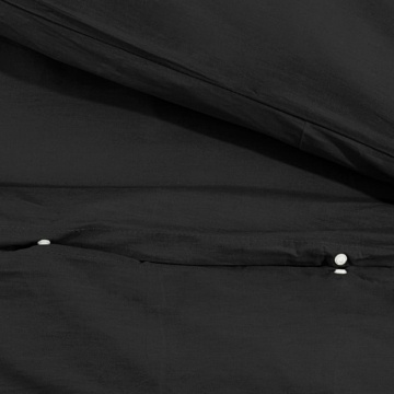 Set cu husă de pilotă, negru, 240x220 cm, microfibră - Img 7