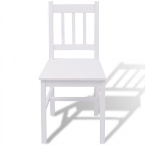 Set cu masă și scaune din lemn de pin, 5 piese - Img 4