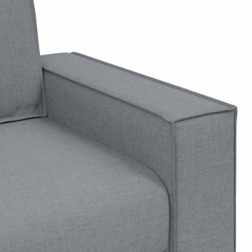 Set de canapele cu perne, 2 piese, gri deschis, textil - Img 7