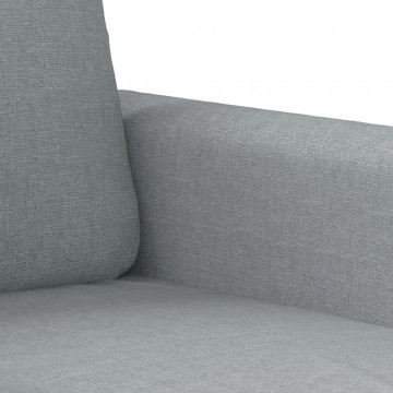 Set de canapele cu perne, 2 piese, gri deschis, textil - Img 7