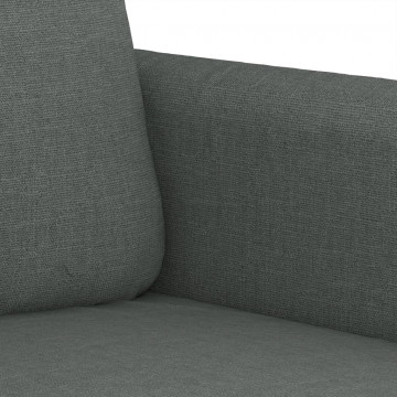 Set de canapele cu perne, 2 piese, gri închis, material textil - Img 8