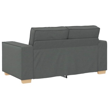 Set de canapele cu perne, 2 piese, gri închis, textil - Img 5