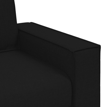 Set de canapele cu perne, 2 piese, negru, textil - Img 7
