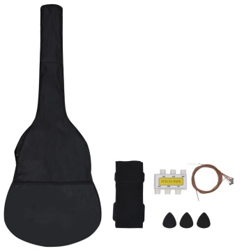 Set de chitară clasică începători, 8 piese, negru, 1/2 34 - Img 4
