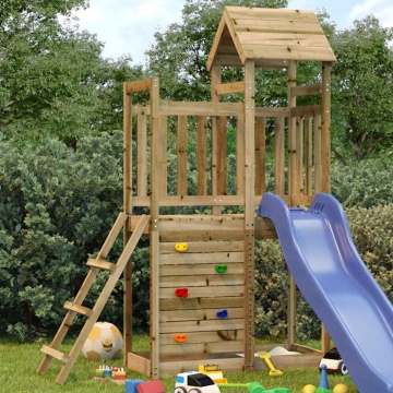 Set de joacă de exterior, 52,5x110,5x214 cm, lemn masiv de pin - Img 2