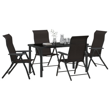 Set de Masă de Grădină 5 Piese Ratan Negru - Img 3