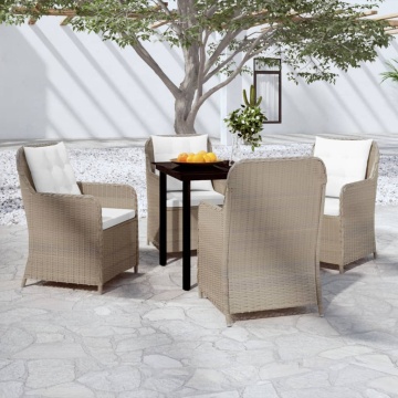 Set de mobilier pentru grădină, 5 piese, maro - Img 1