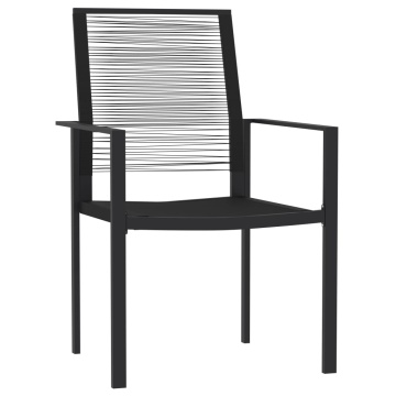 Set de mobilier pentru grădină, 5 piese, negru - Img 3