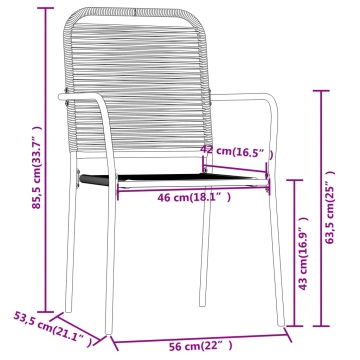 Set de mobilier pentru grădină, 7 piese, negru - Img 6