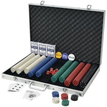Set de poker cu 1000 de jetoane din aluminiu - Img 2