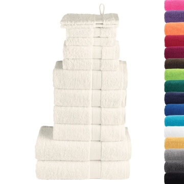 Set de prosoape premium SOLUND, 12 piese, crem, 600 g/m² - Img 2
