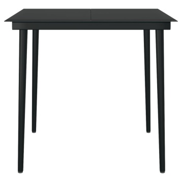 Set de servit masa pentru grădină, 5 piese, negru - Img 5