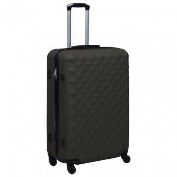 Set de valize cu carcasă rigidă, 3 piese, antracit, ABS - Img 2