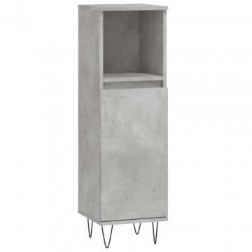 Set dulapuri de baie, 3 piese, gri beton, lemn prelucrat - Img 6