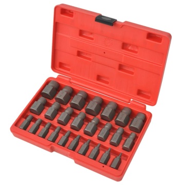 Set extractor șuruburi, caneluri multiple, 25 de piese, oțel - Img 2