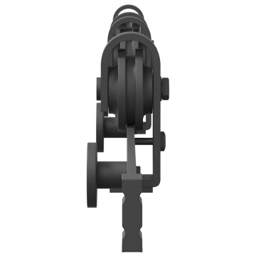 Set feronerie pentru ușă glisantă, negru, 183 cm, oțel - Img 5