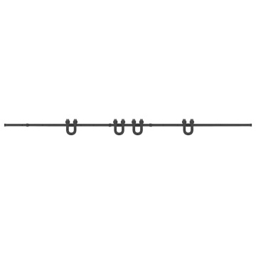 Set feronerie pentru uși glisante, negru, 200 cm, oțel - Img 4
