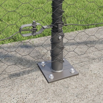 Set Gard 2 Piese Gri Oțel 25 x 1.5 m Durabil Gard Extern - Img 4