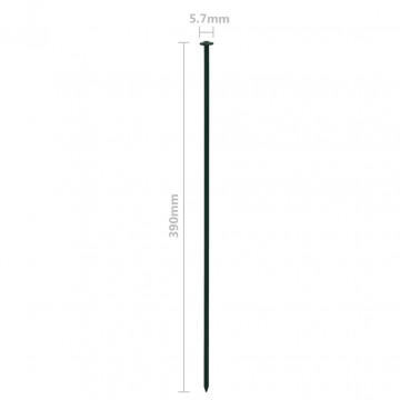 Set gard de iaz arcuit, verde, 77,3 x 26 cm - Img 6