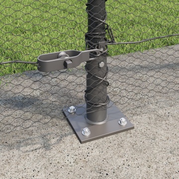 Set Gard Set de 2 Gri Oțel Vopsit Electrostatic 25 x 1.5 m - Img 3