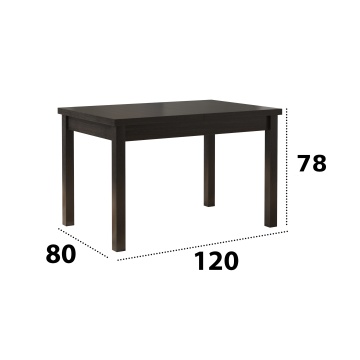 Set masa extensibila 120x150cm cu 4 scaune tapitate, mb-13 max5 si s-37 boss7 w15, wenge, lemn masiv, stofa - Img 3