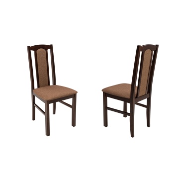 Set masa extensibila 140-180x80 cm cu 4 scaune tapitate, mb-21 modena1 si s-37 boss7 o15, nuc, lemn masiv de fag, stofa - Img 11