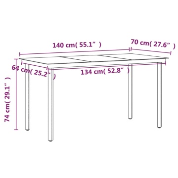 Set masă pentru grădină, 5 piese, cu perne, negru - Img 6