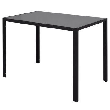 Set masă și scaune de bucătărie 7 piese, negru - Img 3